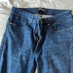 Size 10 long Express jeans, dark wash